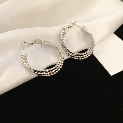 Needle Metallic Ear High-grade Atmosphere Trendy Earrings