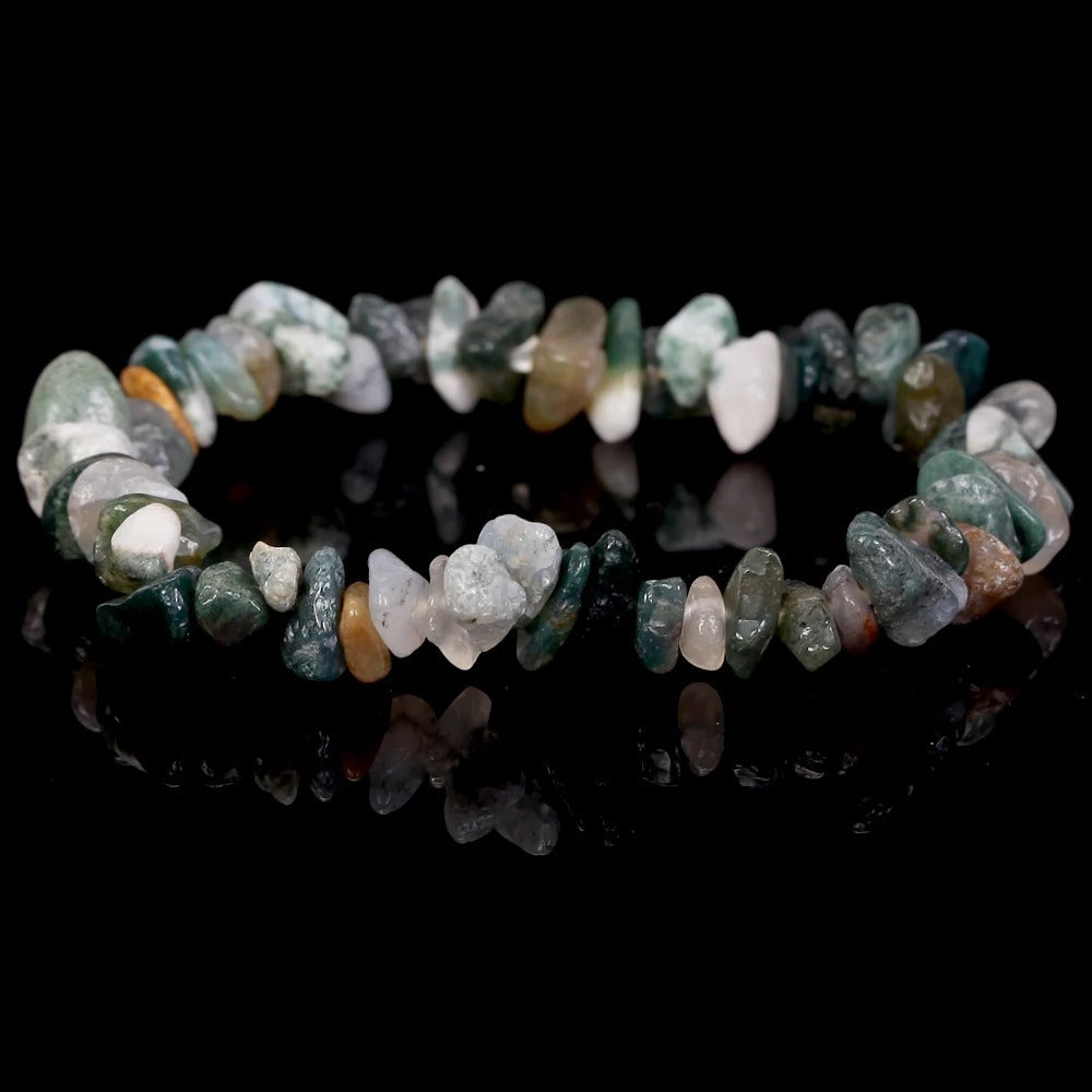 Natural Gravel Amethyst Elastic String Stretchable Bracelets