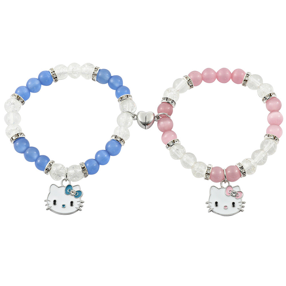 Anime Hello Kitty Clow Beaded Ornament Bracelets