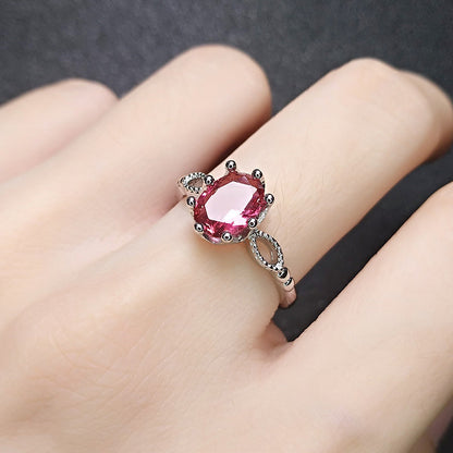 Gems White Gold Plated Purple Gemstone Rings