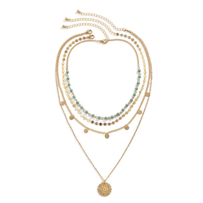 Women's Ornament Retro Ethnic Style Turquoise Clavicle Necklaces