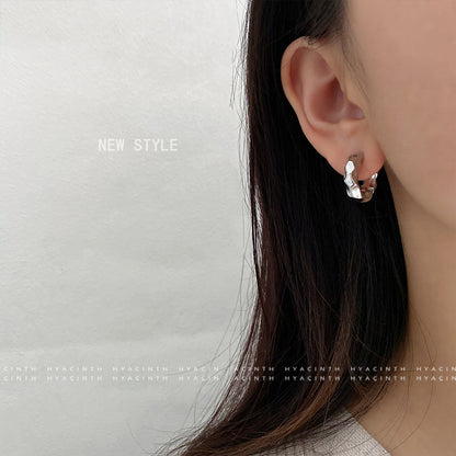 Cold Wind Circle Irregular Metal Korean Style High Rings