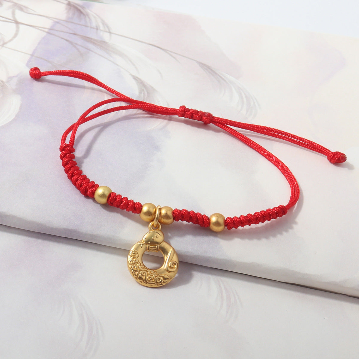 Year Of Snake Woven Love Holding Rabbit Spirit Bracelets