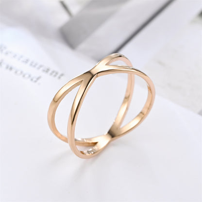 Women's Steel Cross Hollow Niche Personality Titanium Rings