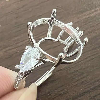 Frame Open Mouth Autumn Copper Alloy Electroplating Sier Rings