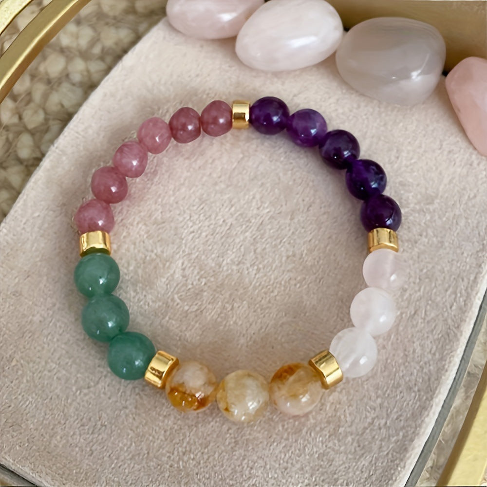 Women's Natural High Sense Ornament Amethyst Citrine Bracelets