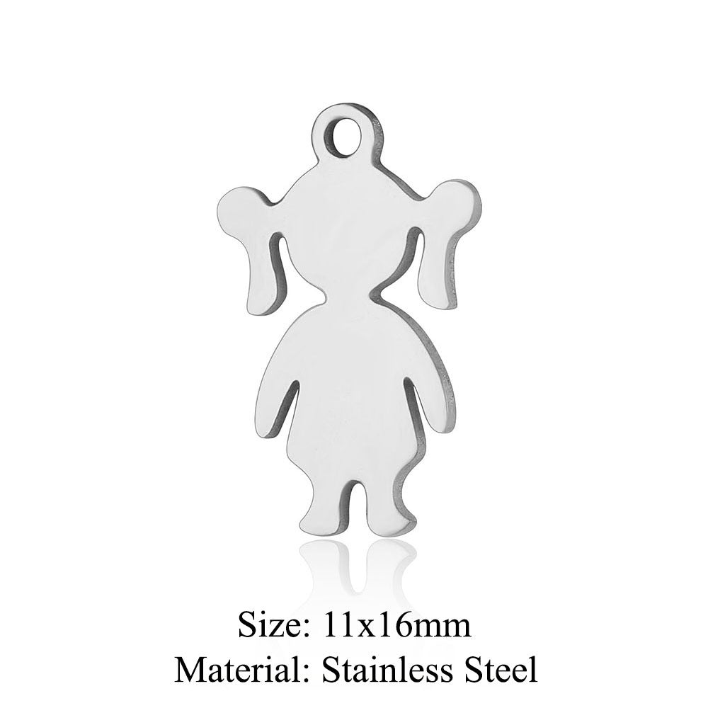 Boy Jewelry Titanium Steel Family Ornament Pendants