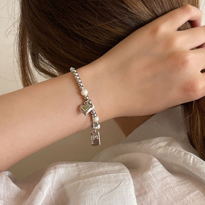 Twin Pearl Light Luxury Minority Exquisite Elastic Bracelets