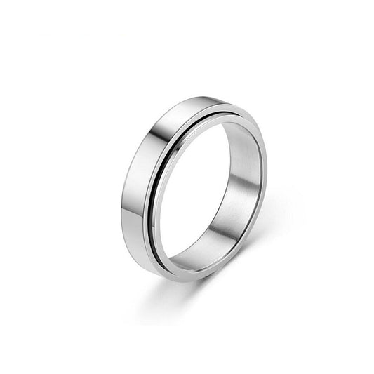 Fashion Rotatable Decompression Rotating Couple Diamond Rings