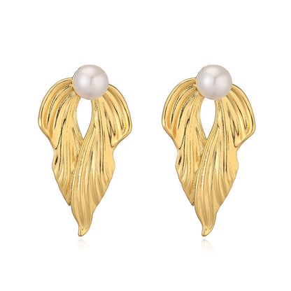 Women's Style Conch Fishbone Ear Exaggerated Personalized Earrings