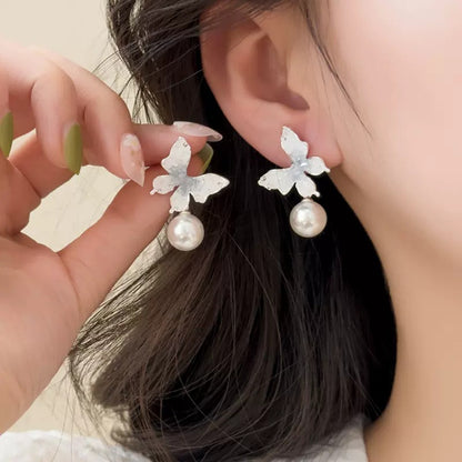 Light Luxury Minority Bow Pearl Graceful Earrings