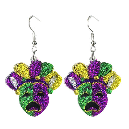 Carnival Shiny Acrylic Simple Party Parade Earrings