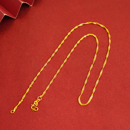 Women's Alluvial Gold Jewelry High-grade Niche Chain Necklaces