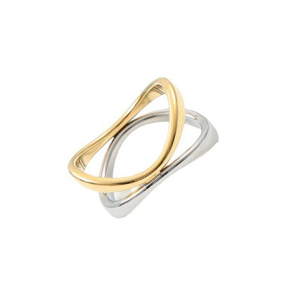 Two-color Color Matching Titanium Steel Gold Bracelets