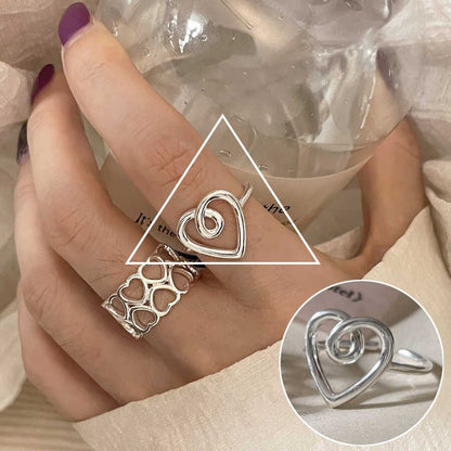 Line Cross Cord For Braiding Female Simple Irregular Wide Rings