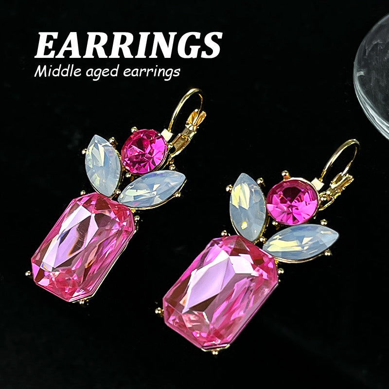 Design Elegant Flower Light Luxury High Earrings