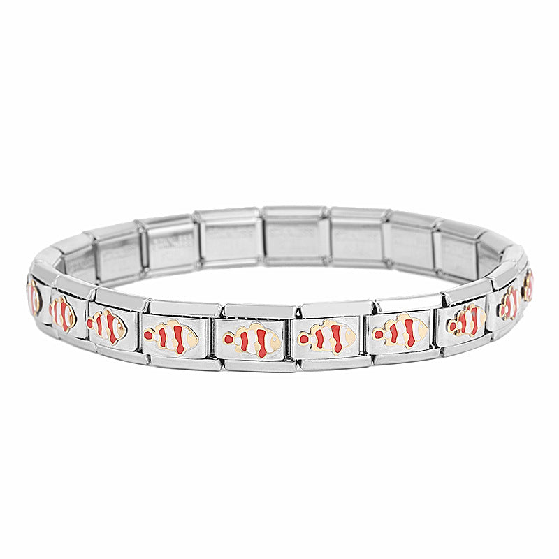 Santa Snowman Series Welding Module Stainless Bracelets