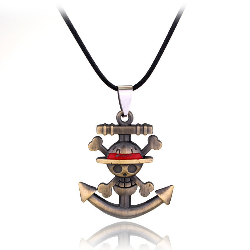 Peripheral Series One Piece Skull Boat Anchor Necklaces