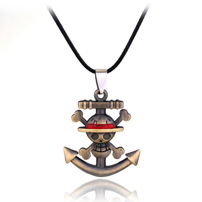 Peripheral Series One Piece Skull Boat Anchor Necklaces