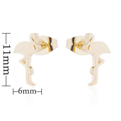 Aloofness Style Stainless Steel Cute Small Animal Fashion Earrings