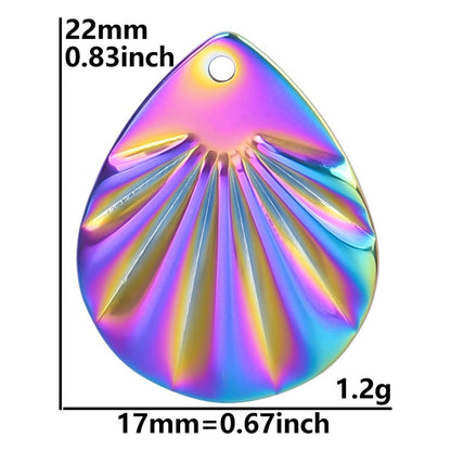 Colorful Vacuum Plating Stainless Steel Geometric Spacer Pendants