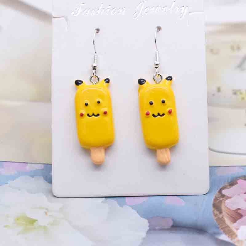 Ice Cream Candy Drink Resin Homemade Earrings