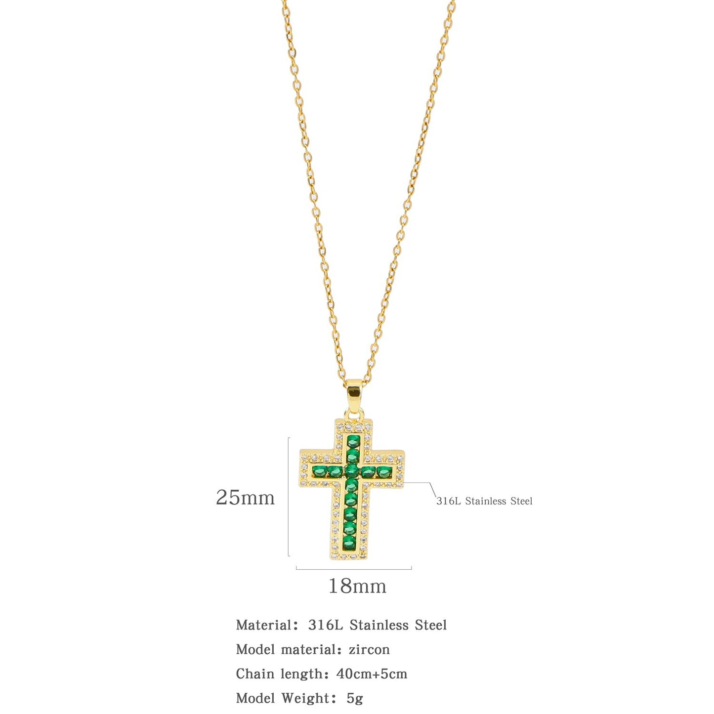 Plating Cross Female Titanium Steel Clavicle Necklaces