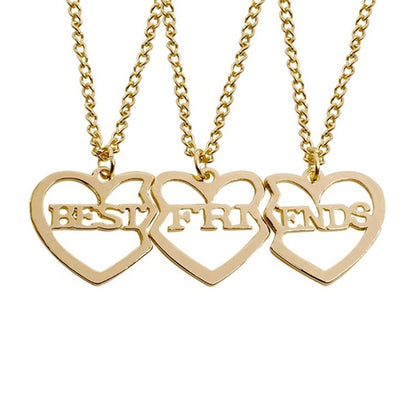 Cool Beautiful Ornament Heart-shaped Square Girlfriends Necklaces