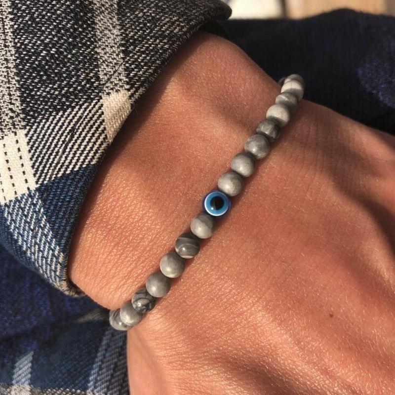 Men's Fashion Natural Stone Beads Eye Versatile Personality Bracelets