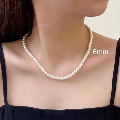 Pearl Female Retro Design Clavicle Chain Necklaces