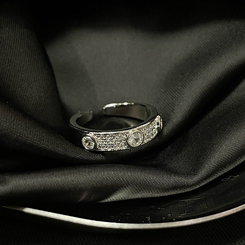 High-grade Cold Style French Full Diamond Rings