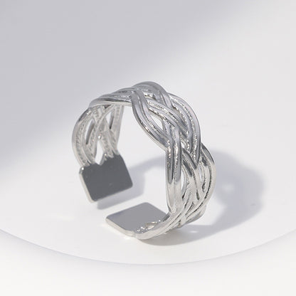 Stainless Steel Open Female Irregular Wind Rings