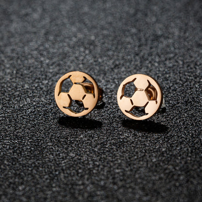 Stainless Steel Football Baseball Rugby Fashion Earrings