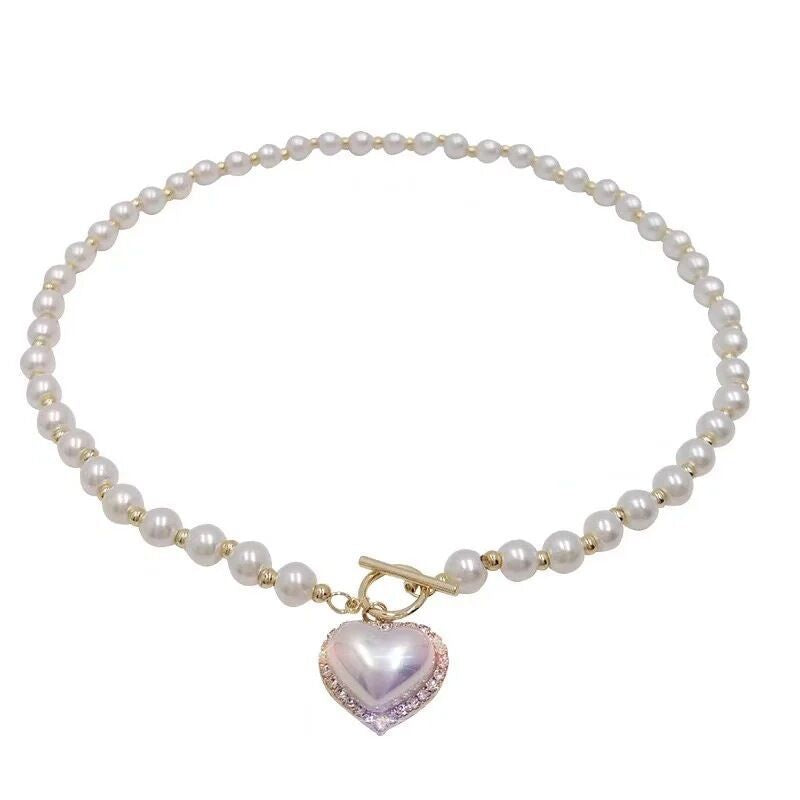 Imitation Pearl Love Cold Wind Sweet Necklaces