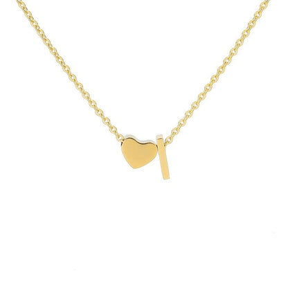 Love Heart English Letter Peach Combination Necklaces