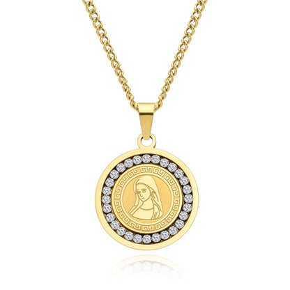 Zircon Virgin Mary Stylish Elegant Trendy Pendants