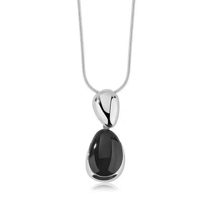 Black Onyx Female Pull Water Drop Necklaces