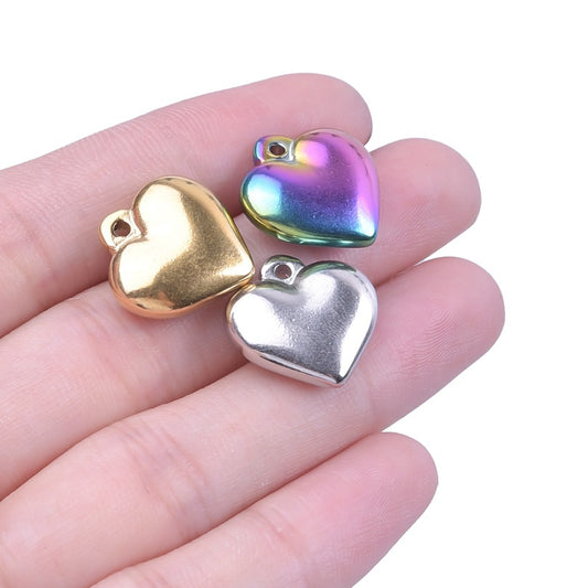 Love Steel Gold Titanium Colorful Metal Pendants