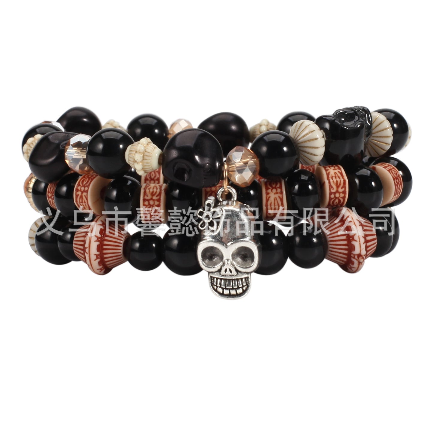 Skull Halloween Element Beaded String Beads Pendants