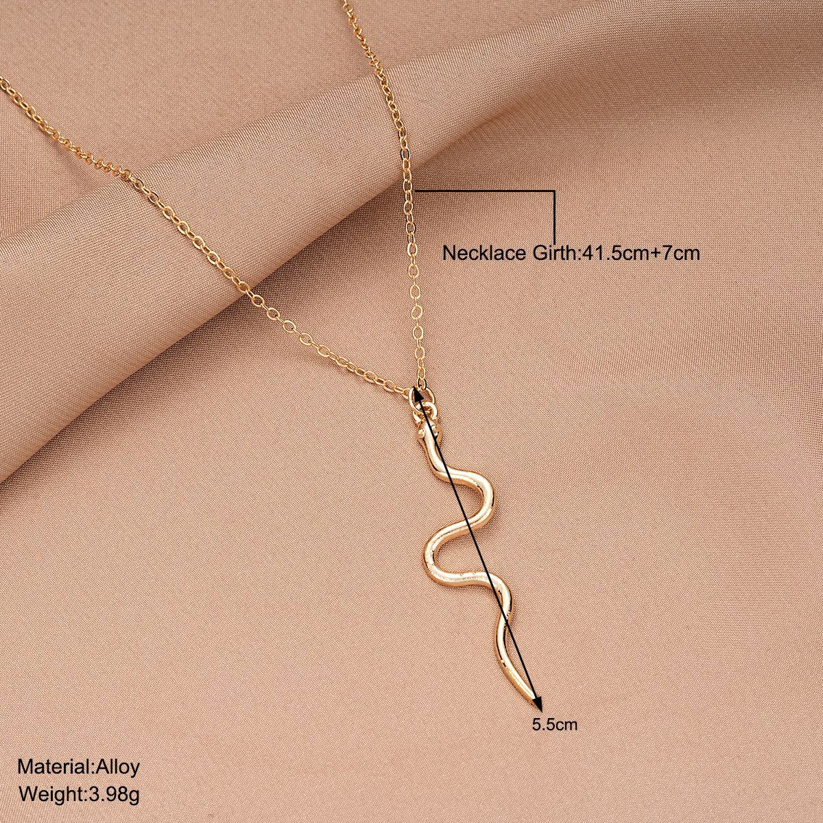 Fashion Elegance Simplicity Rose Gold Snake Necklaces