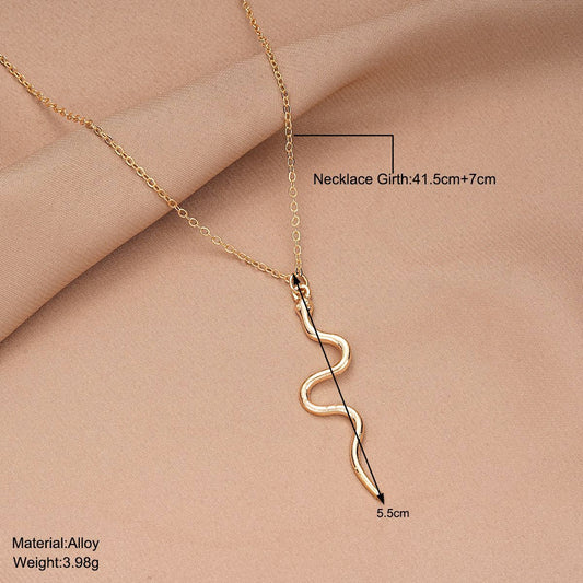 Fashion Elegance Simplicity Rose Gold Snake Necklaces