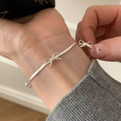 Escape Minimalist Sweet Bow Snake Bones Chain Female Bracelets