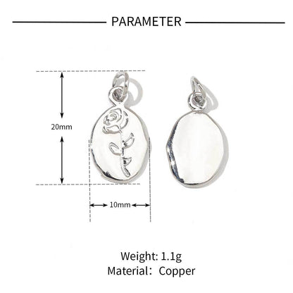 Rose Female Eternal Butterfly Real Gold Copper Pendants
