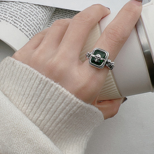 Women's Zircon Skull Open For Trendy Light Luxury Rings