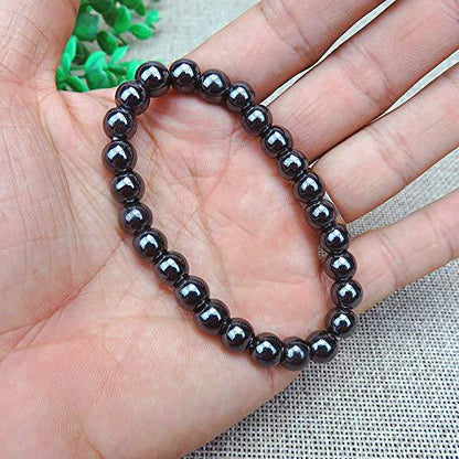 Haematite Hematite Single Circle Round Beads Energy Bracelets