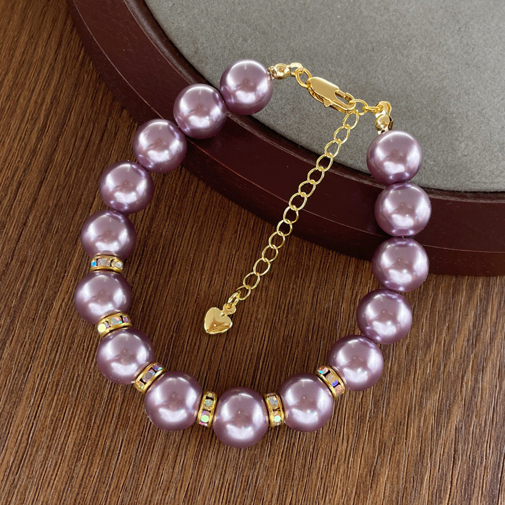 Retro Crystal Stringed Pearls Zircon Hand Bracelets