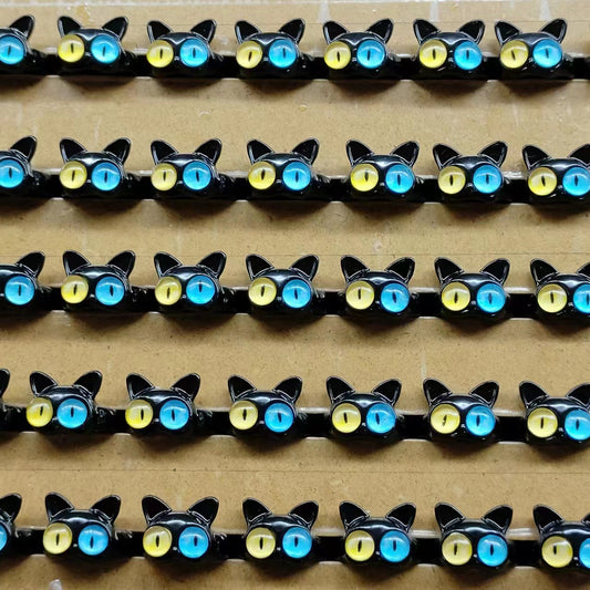 Monster Black Cat Funny Big Eyes Rings