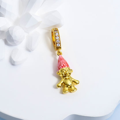 Elf Brass Gold Plated Long Hair Pendants