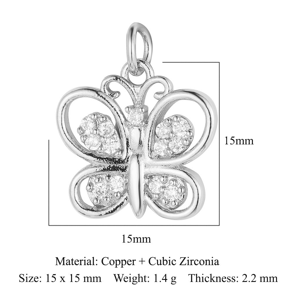 Cat Snake Copper Zircon Ornament Accessories Pendants