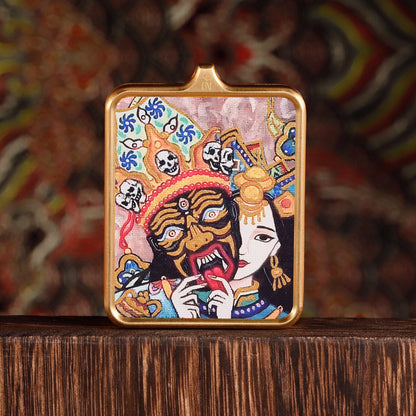 Yellow God Of Wealth Small Niche Pendants